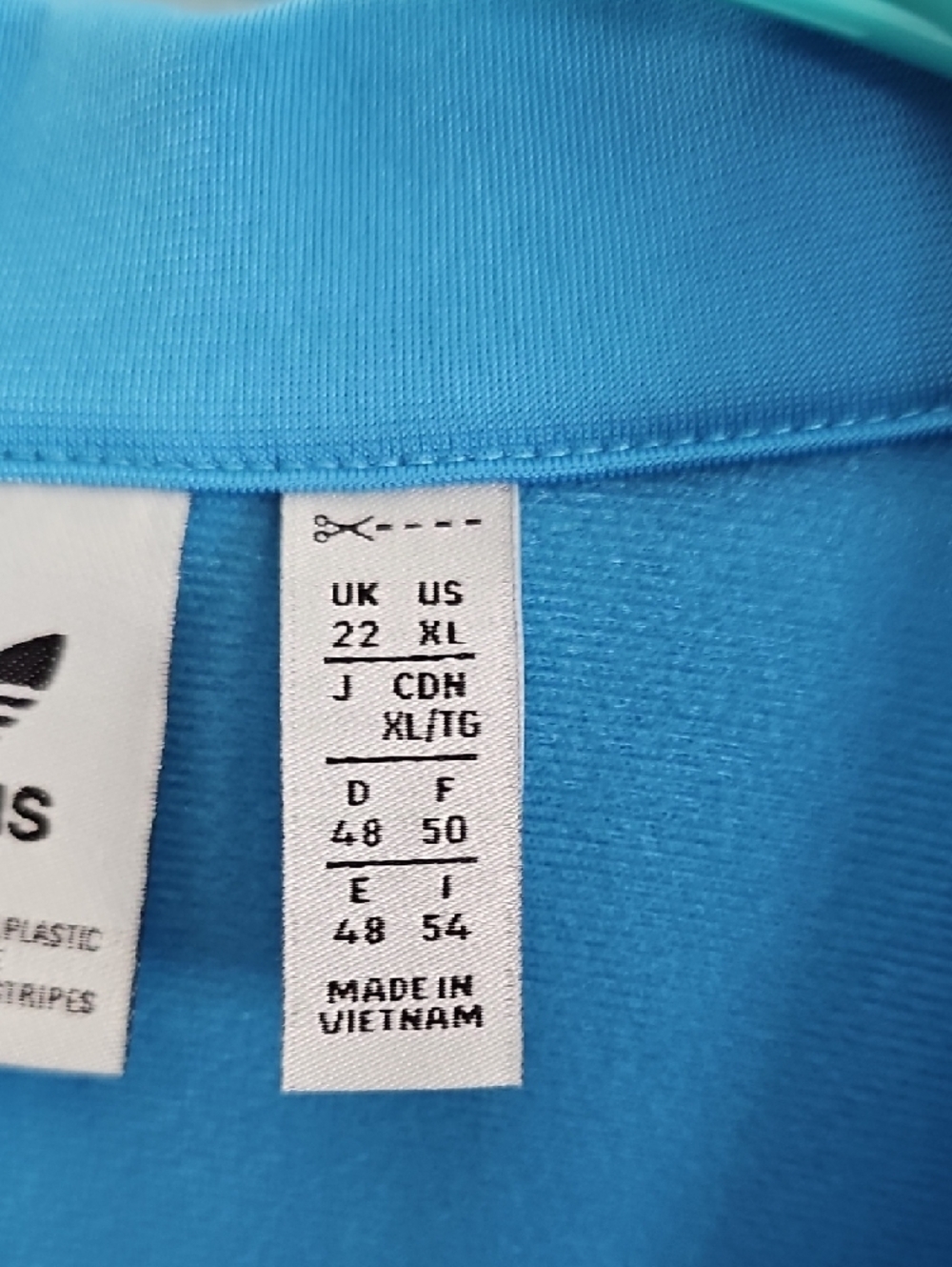 adidas Blue Track Jacket and Pants with White Stripes - Picture 3 of 6